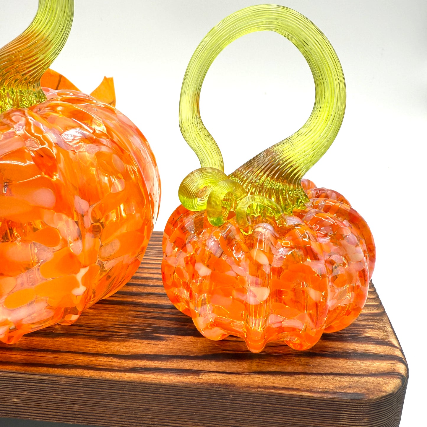 Fall Special Glass Pumpkin Orange Creamsicle Home Decor