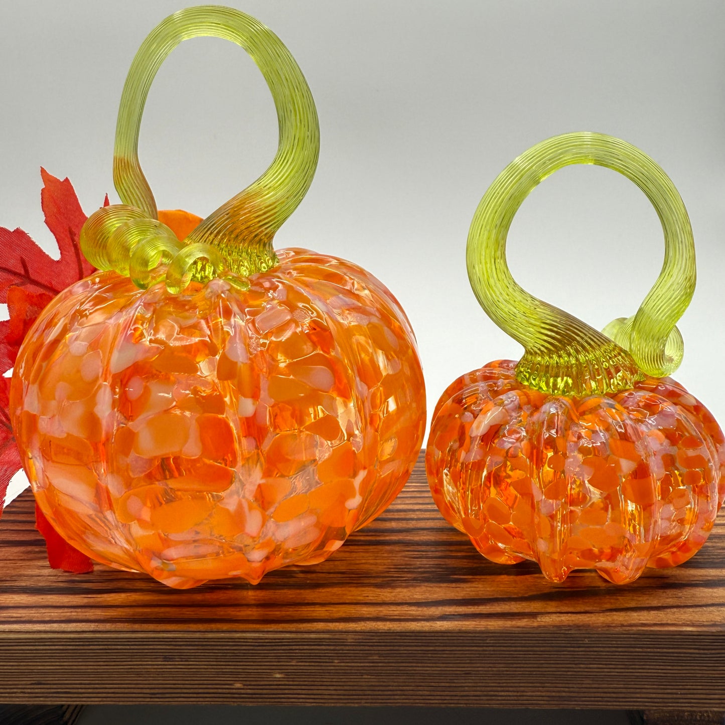 Fall Special Glass Pumpkin Orange Creamsicle Home Decor