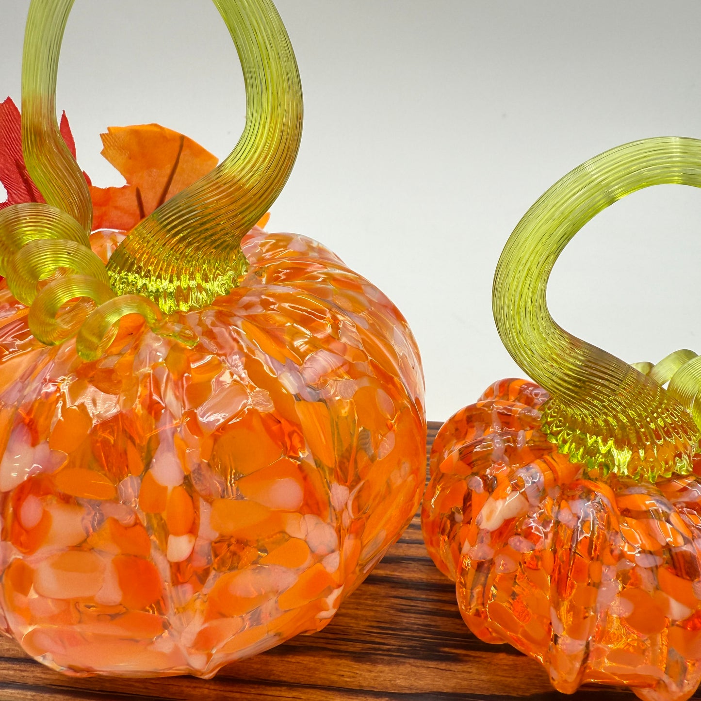 Fall Special Glass Pumpkin Orange Creamsicle Home Decor
