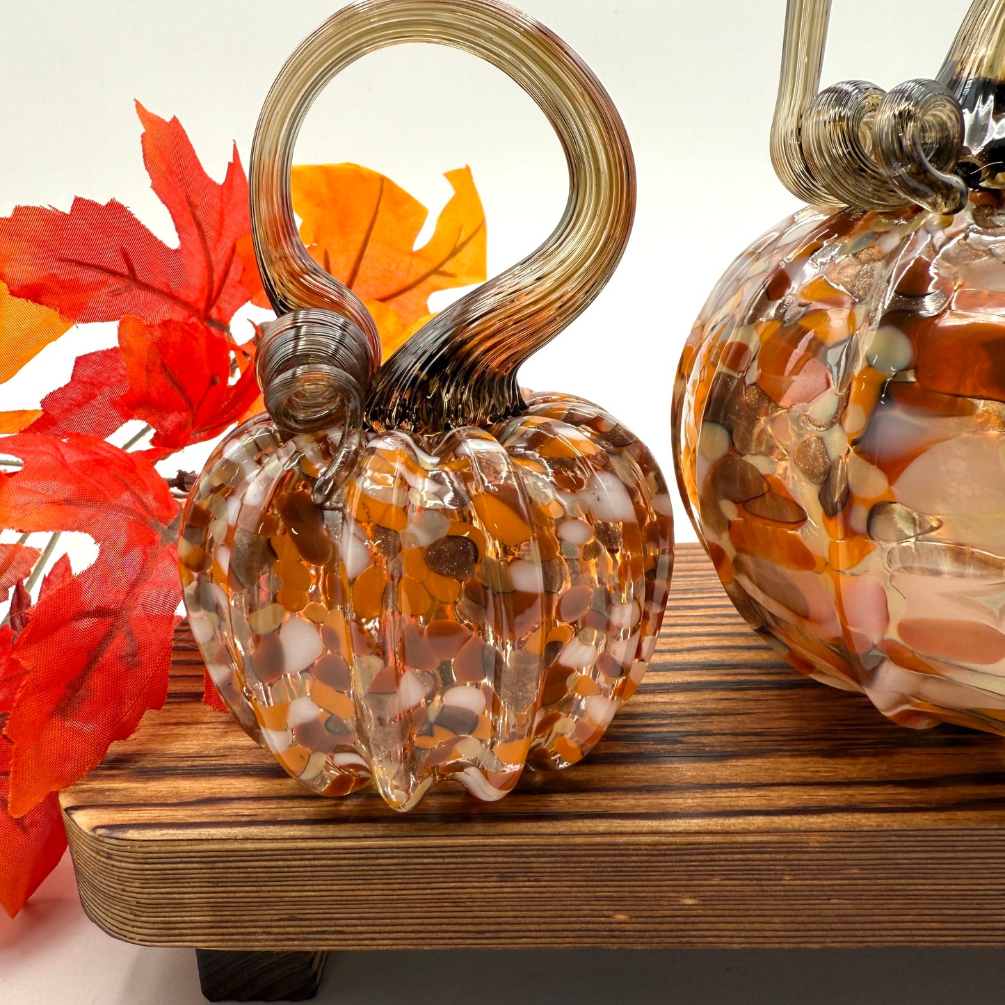 Fall Special Glass Pumpkin Harvest Gold Home Decor