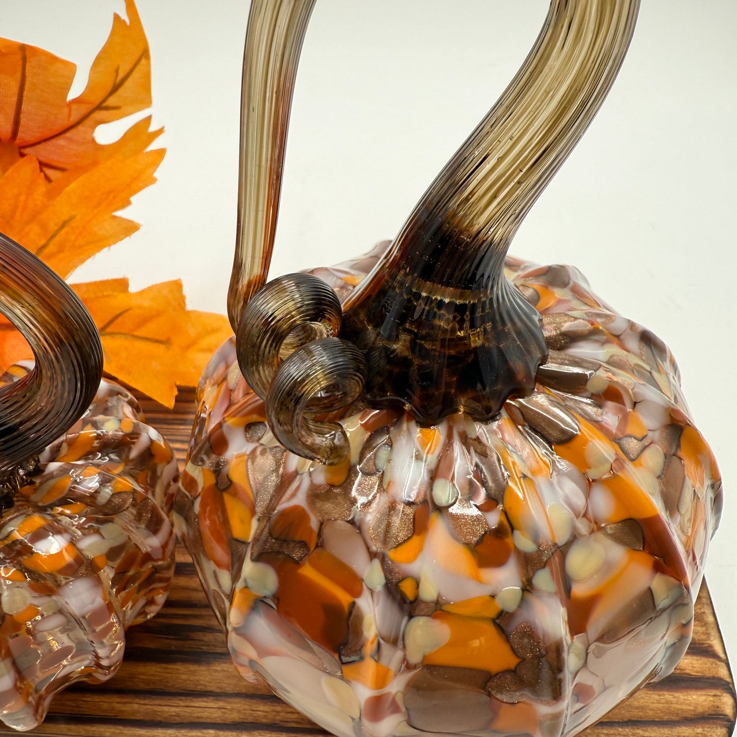 Fall Special Glass Pumpkin Harvest Gold Home Decor
