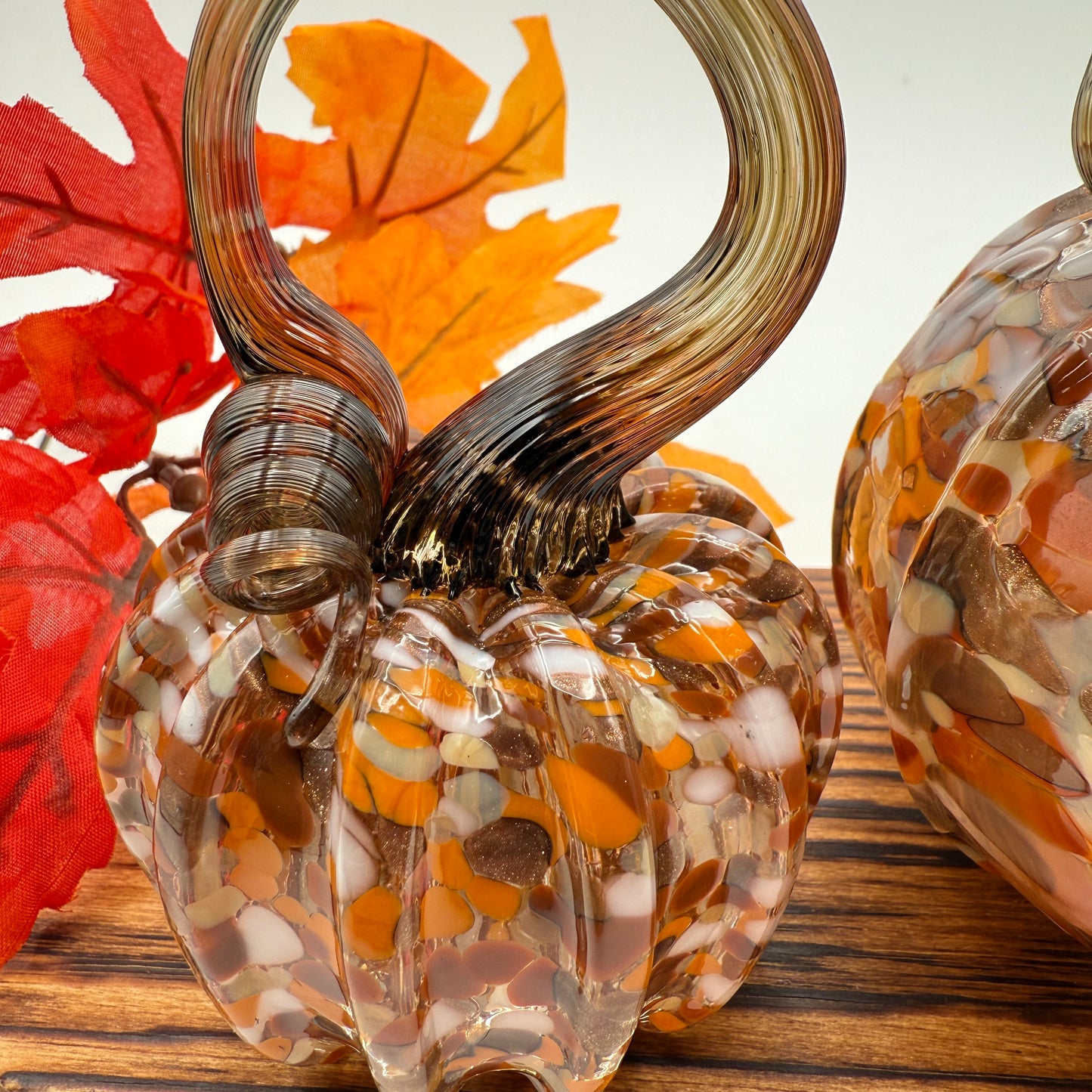 Fall Special Glass Pumpkin Harvest Gold Home Decor