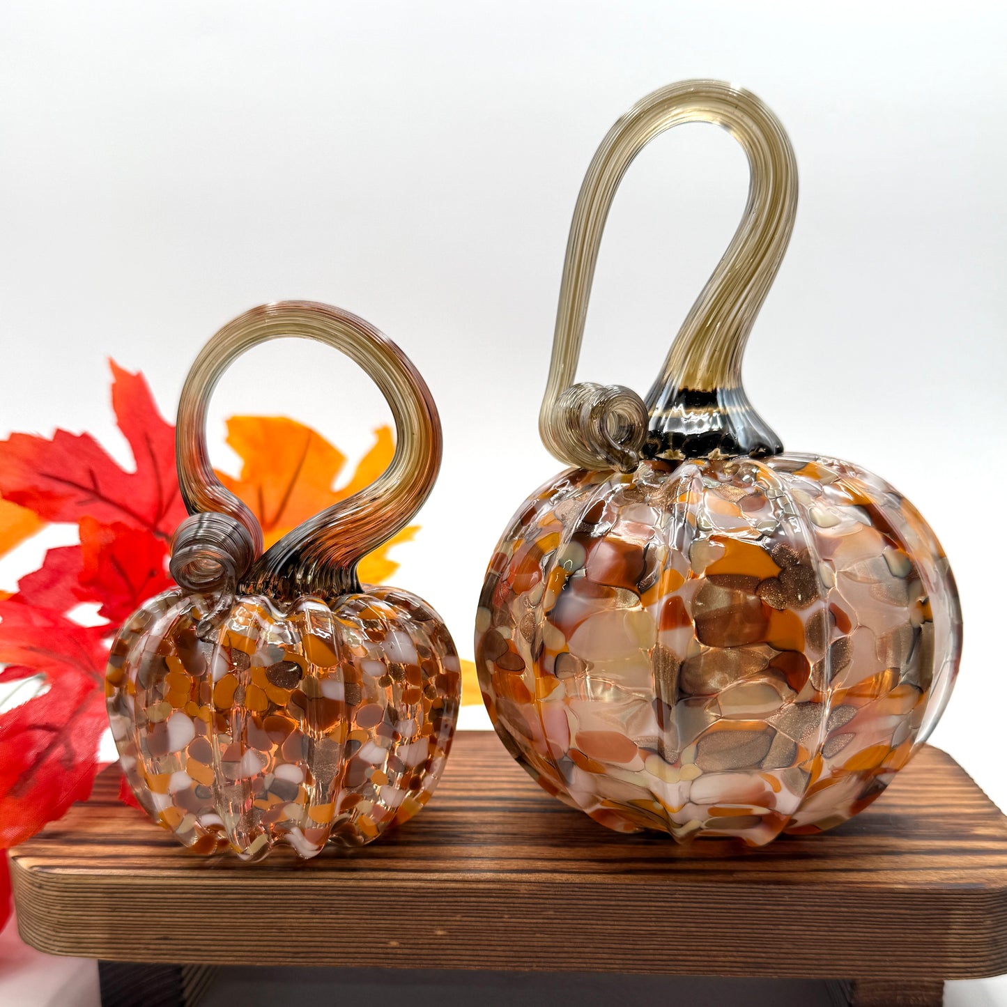 Fall Special Glass Pumpkin Harvest Gold Home Decor