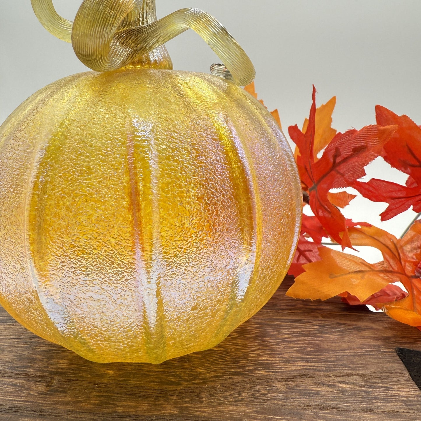 Fall Special Glass Pumpkin Golden Lustre Home Decor