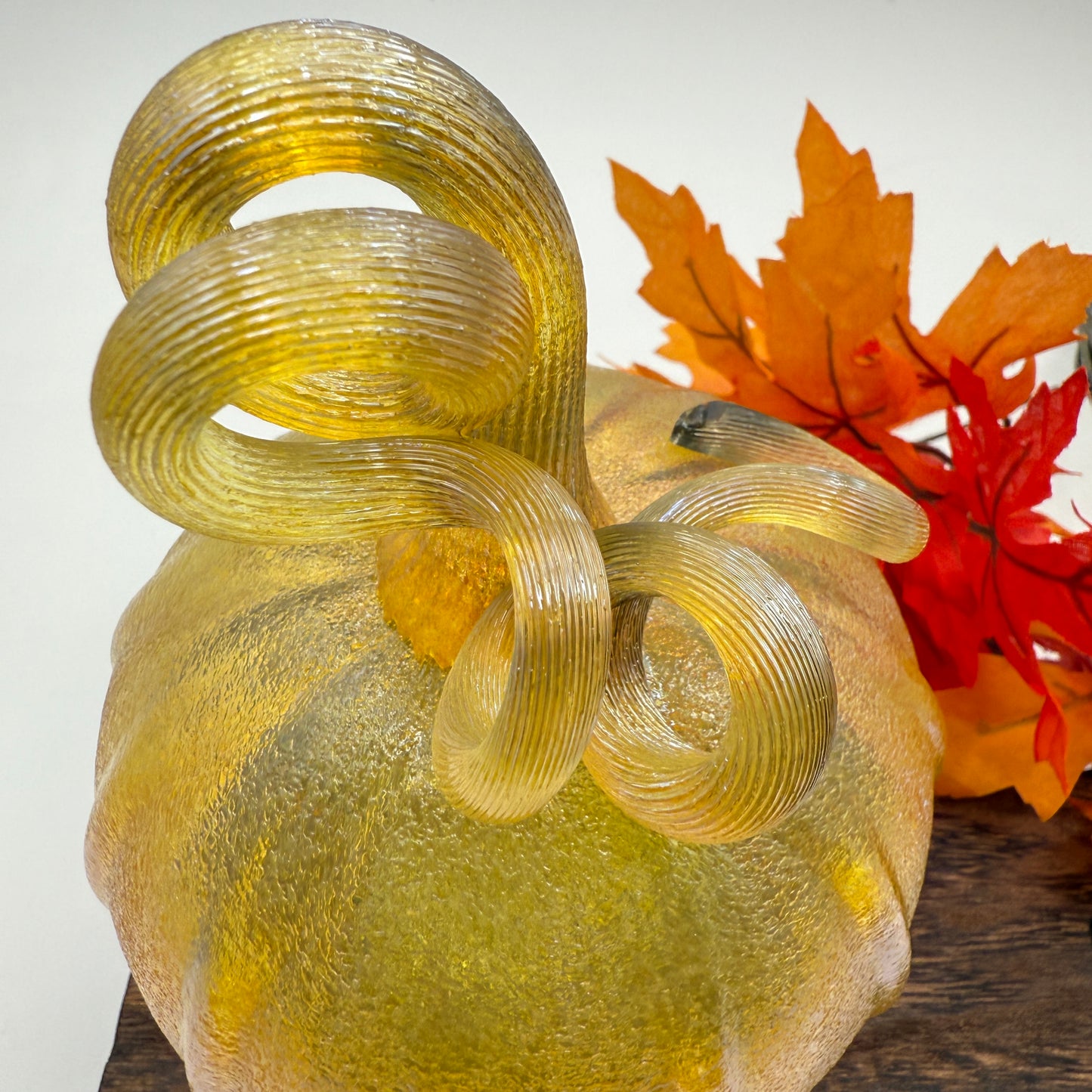 Fall Special Glass Pumpkin Golden Lustre Home Decor