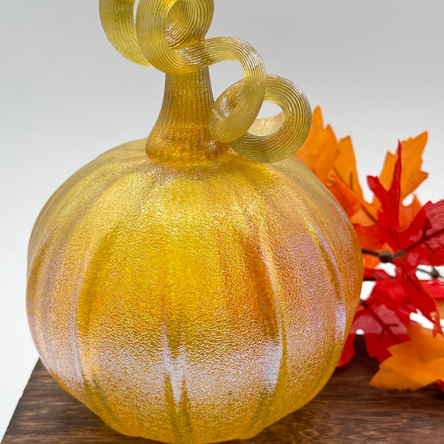 Fall Special Glass Pumpkin Golden Lustre Home Decor