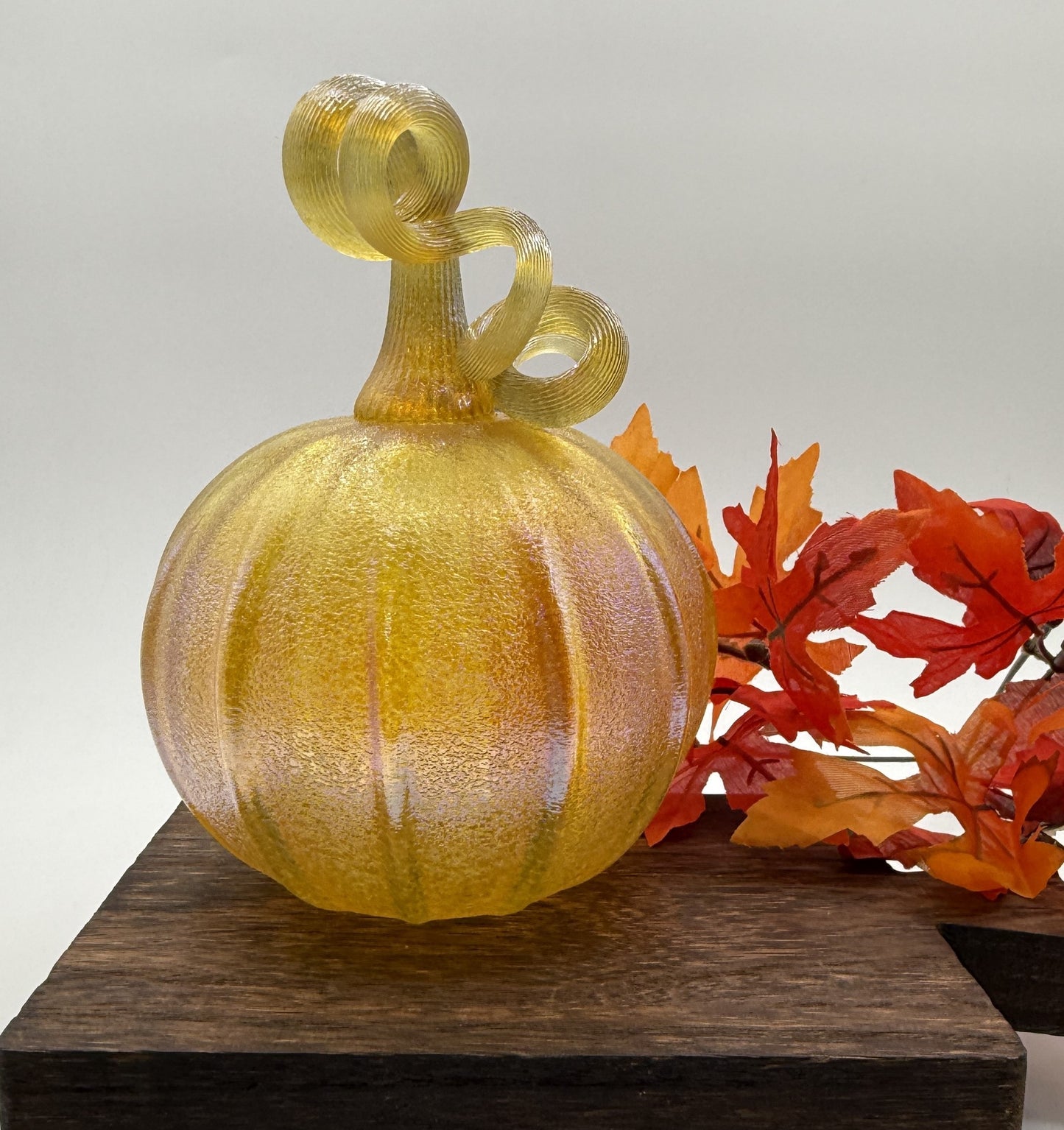 Fall Special Glass Pumpkin Golden Lustre Home Decor