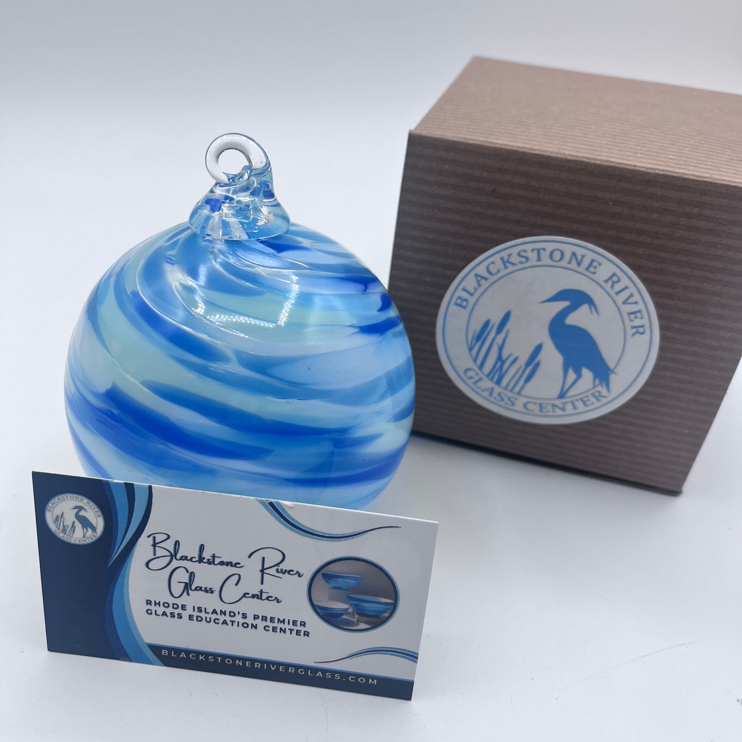 Sea Glass Twist Ornament Hand-Blown Glass