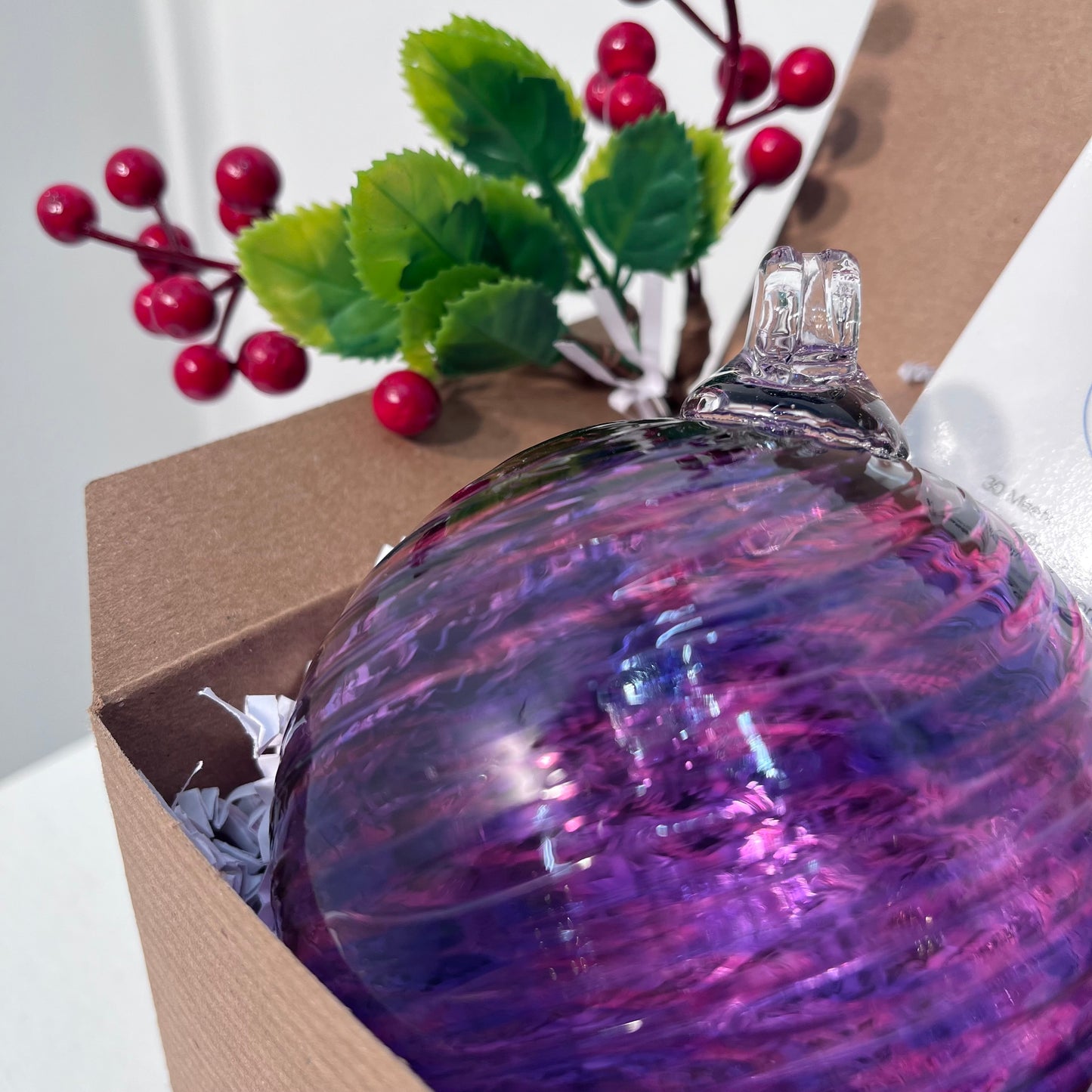 Fuscia/Ruby Twist Ornament