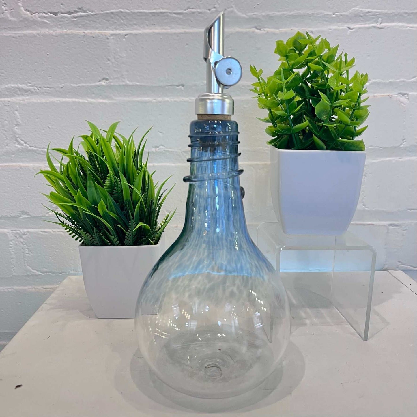 Sapphire Oil and Vinegar Drizzler Bottles