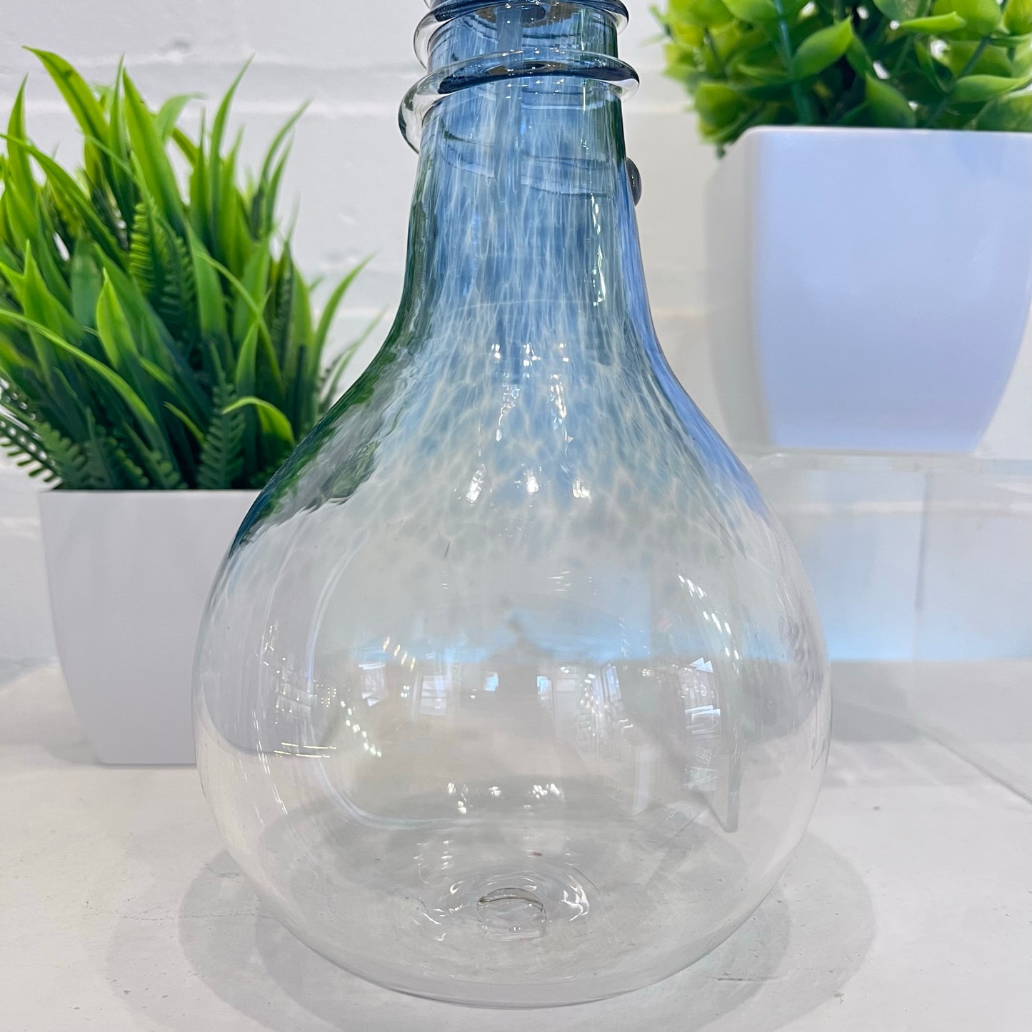Blue Spiral Oil & Vinegar Drizzler Bottles