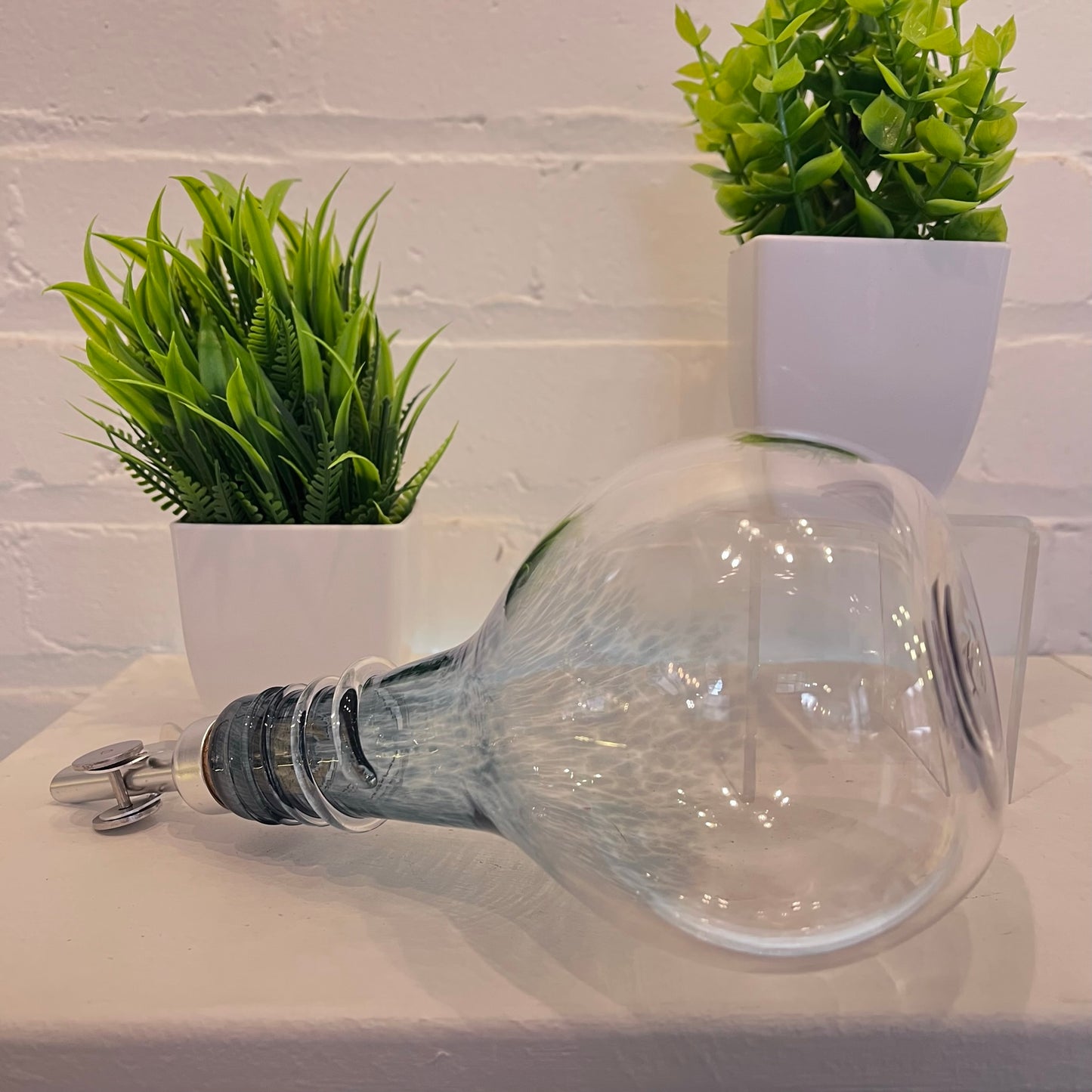 Blue Spiral Oil & Vinegar Drizzler Bottles