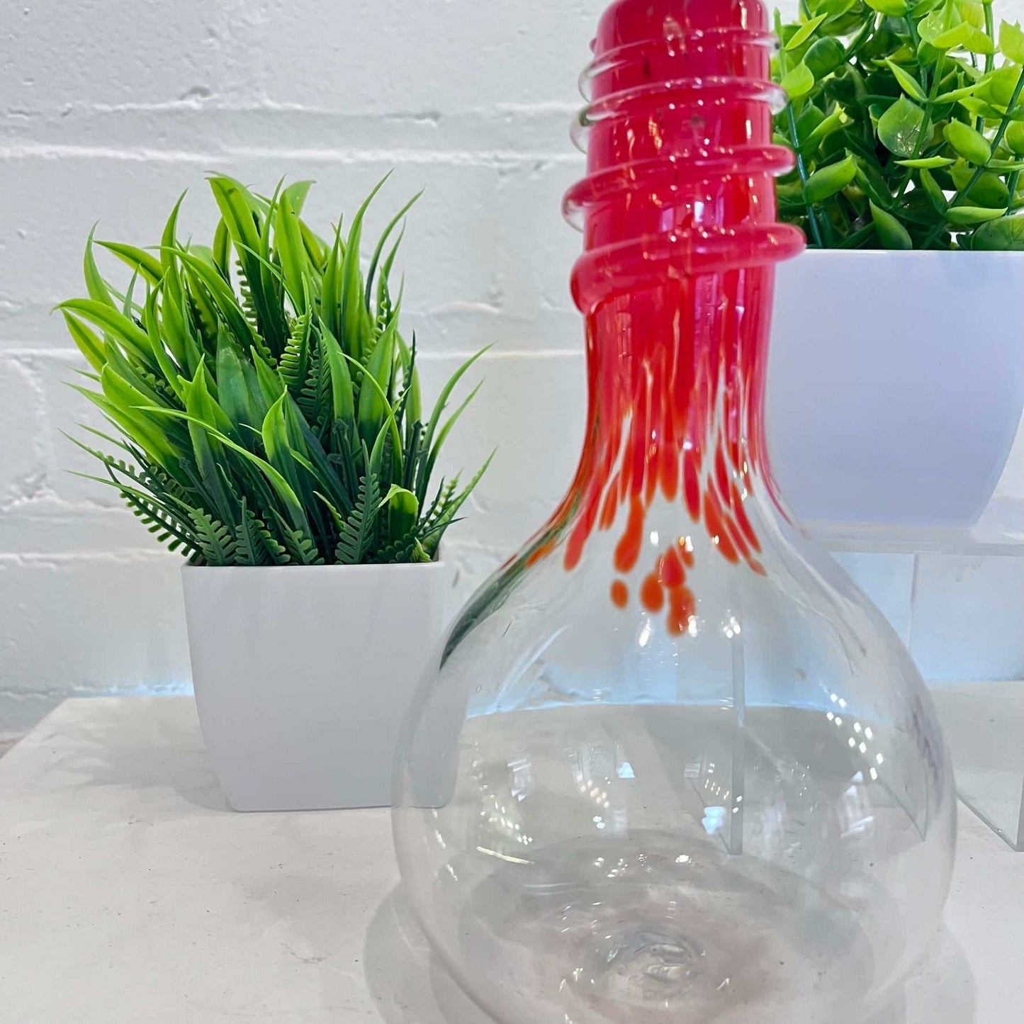 Red Spiral Oil & Vinegar Drizzler Bottles