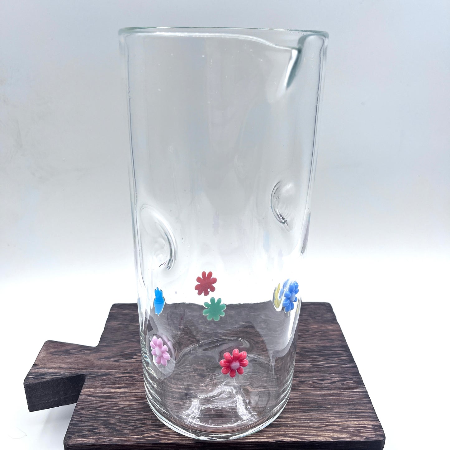 Hand Blown Stemless Wine Glass Set and Pitcher| Made in Rhode Island.