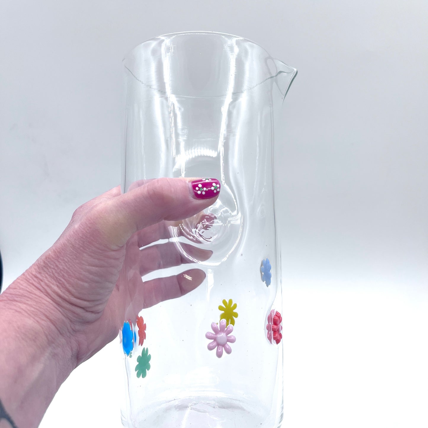 Hand Blown Stemless Wine Glass Set and Pitcher| Made in Rhode Island.