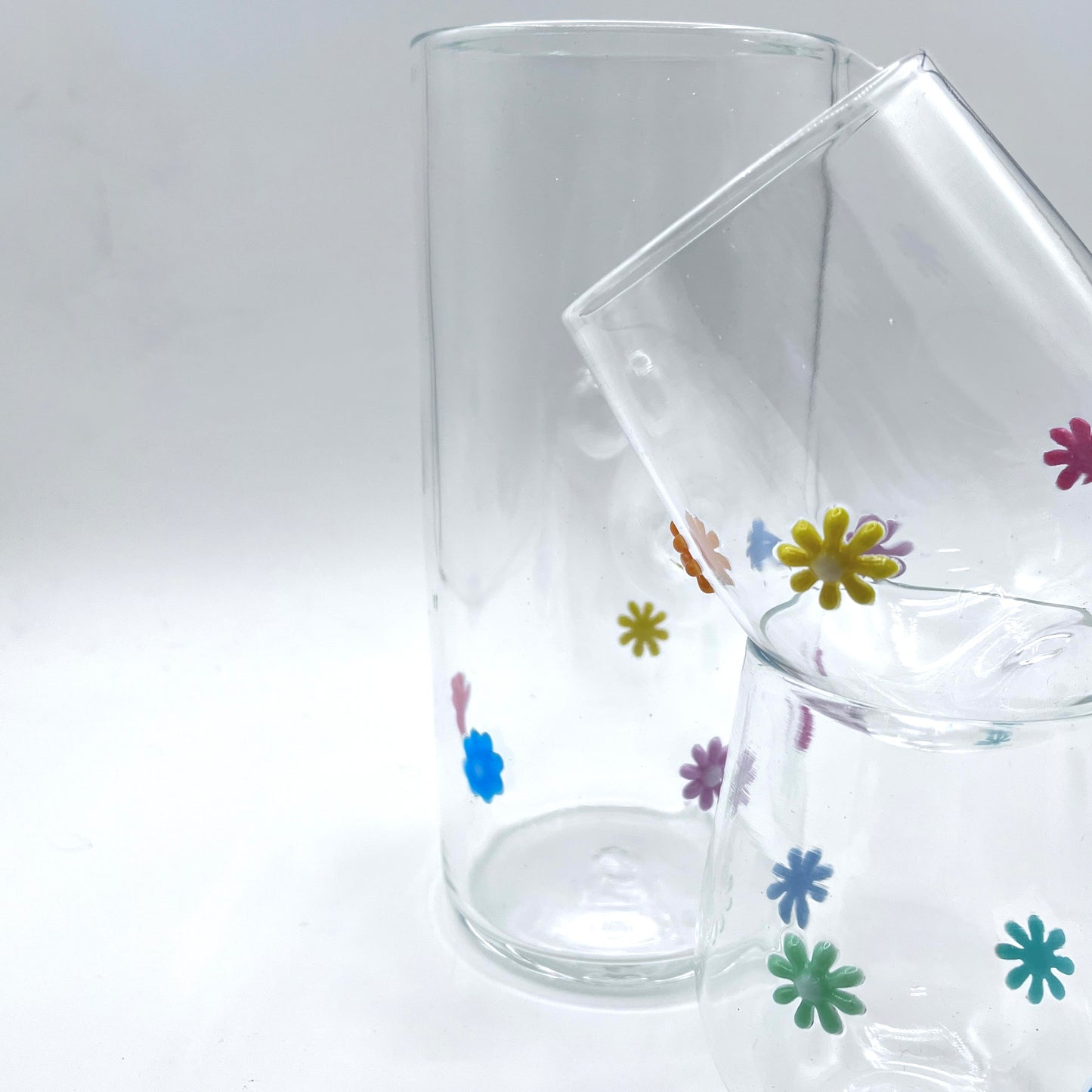 Hand Blown Stemless Wine Glass Set and Pitcher| Made in Rhode Island.