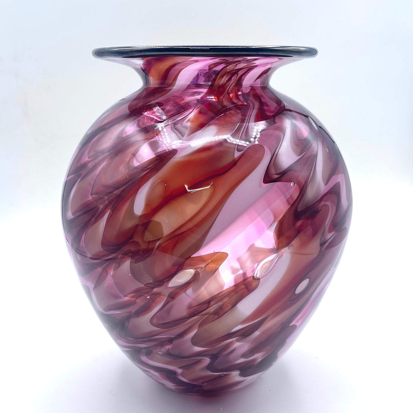 Hand Blown Lava Vase