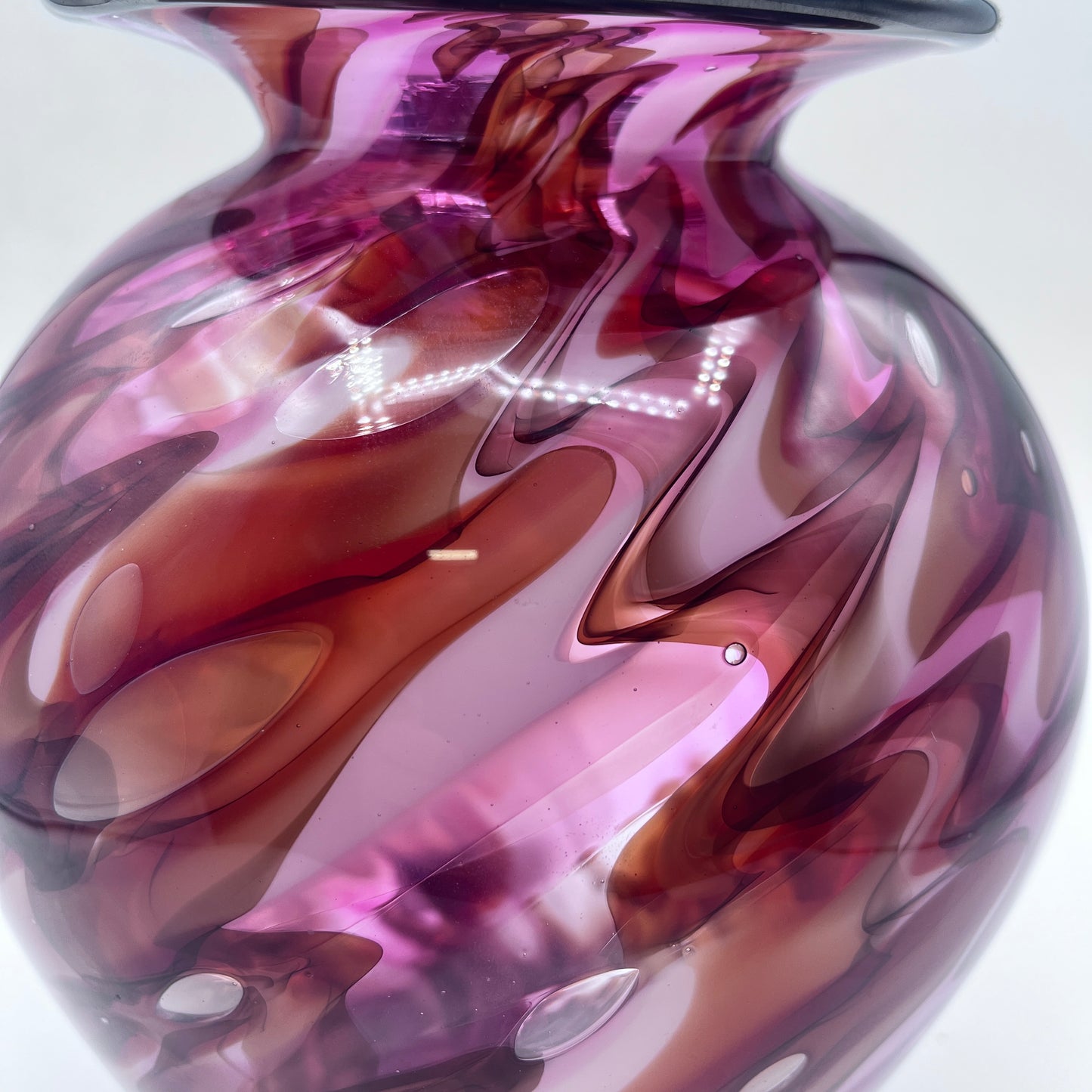 Hand Blown Lava Vase