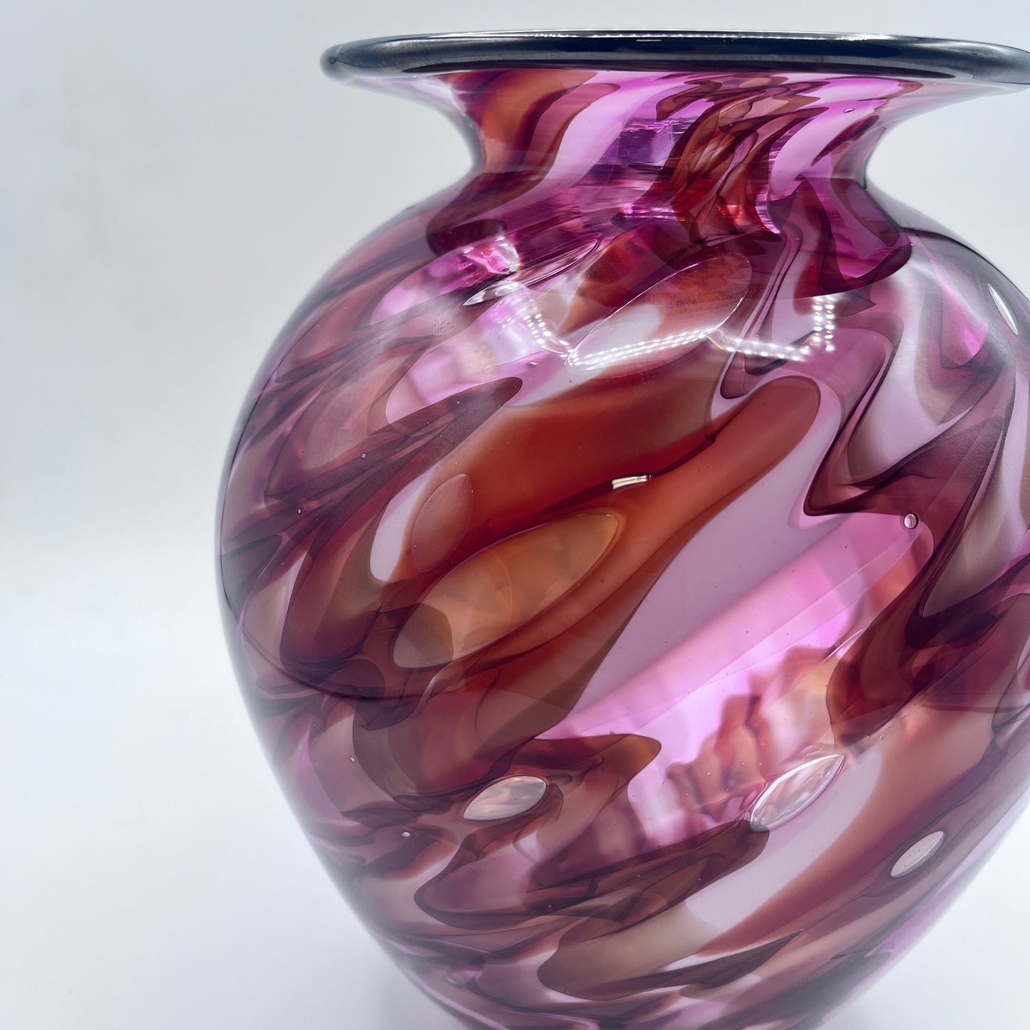 Hand Blown Lava Vase