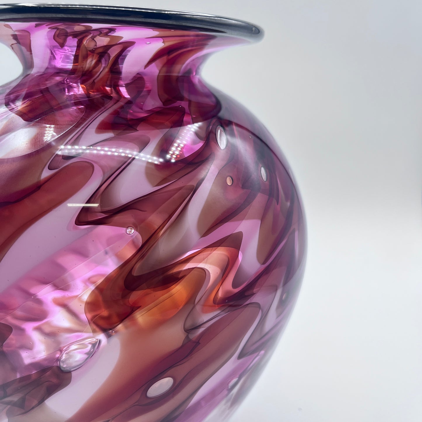 Hand Blown Lava Vase