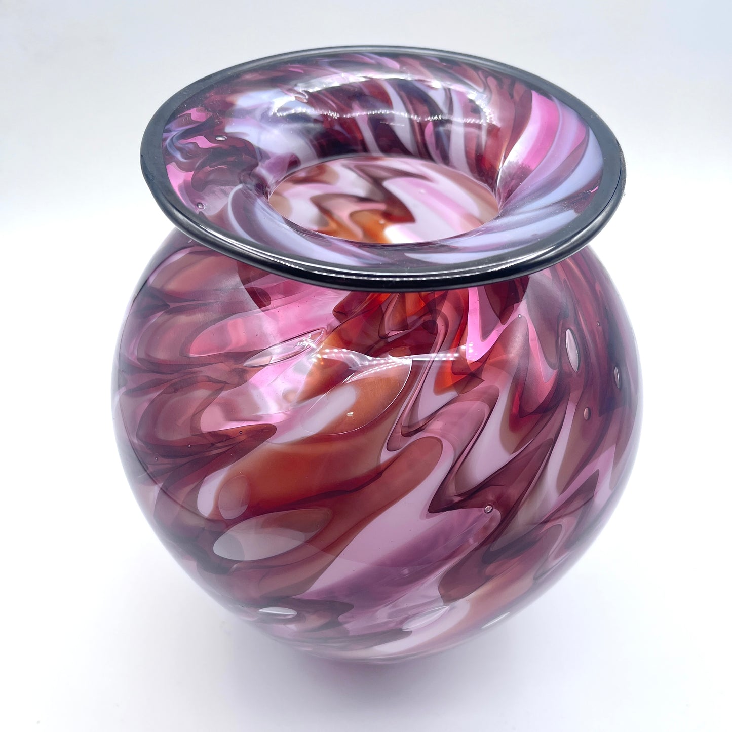 Hand Blown Lava Vase