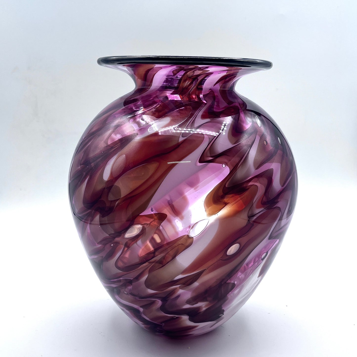 Hand Blown Lava Vase