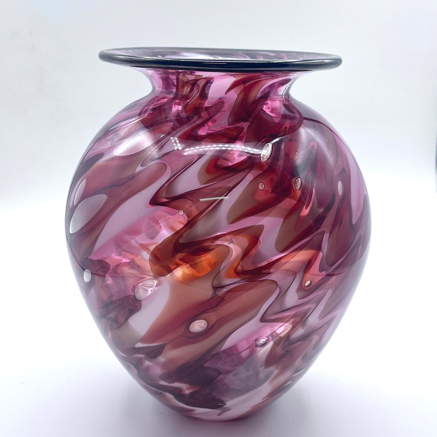 Hand Blown Lava Vase