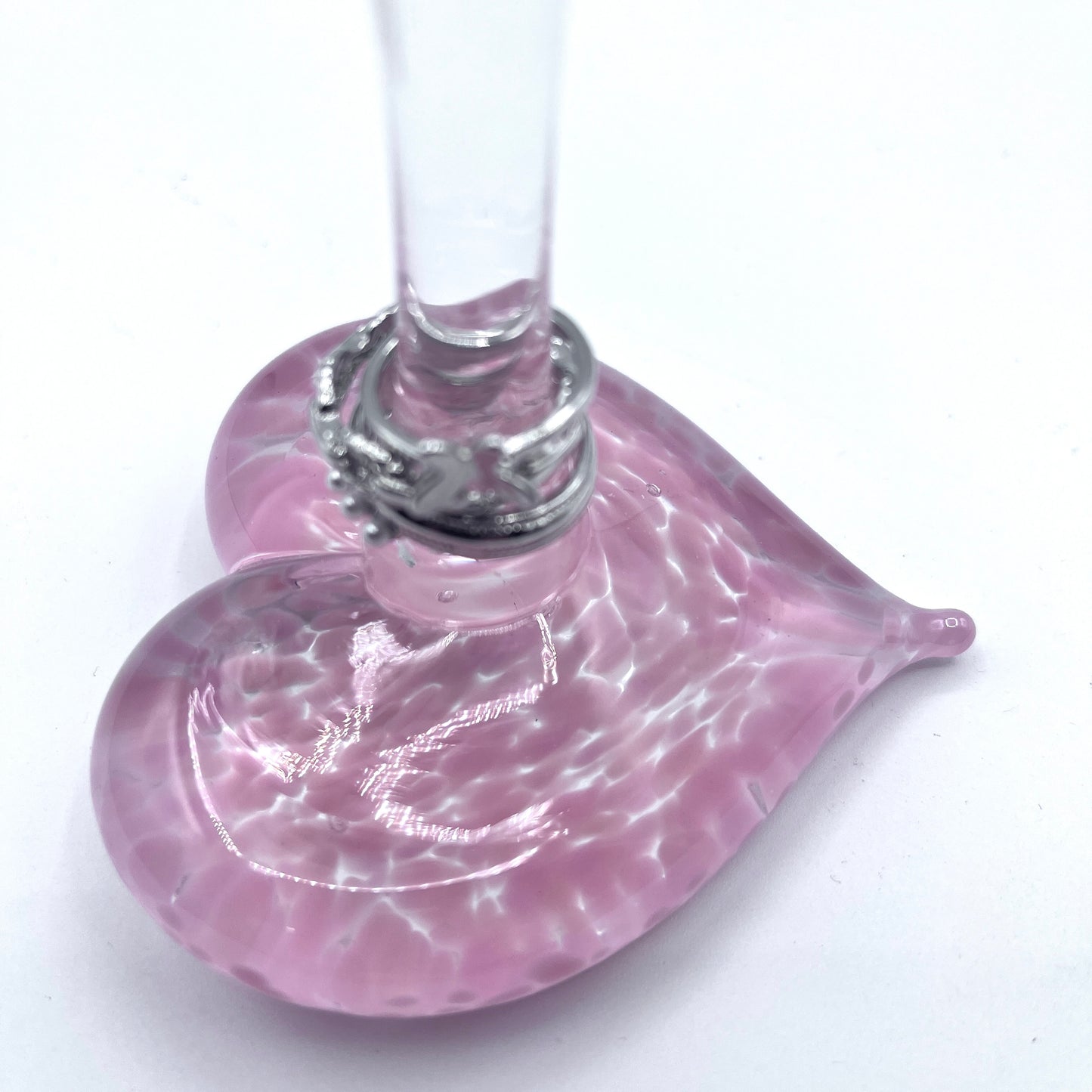 Glass Heart Ring Stand and Jewelry Holder