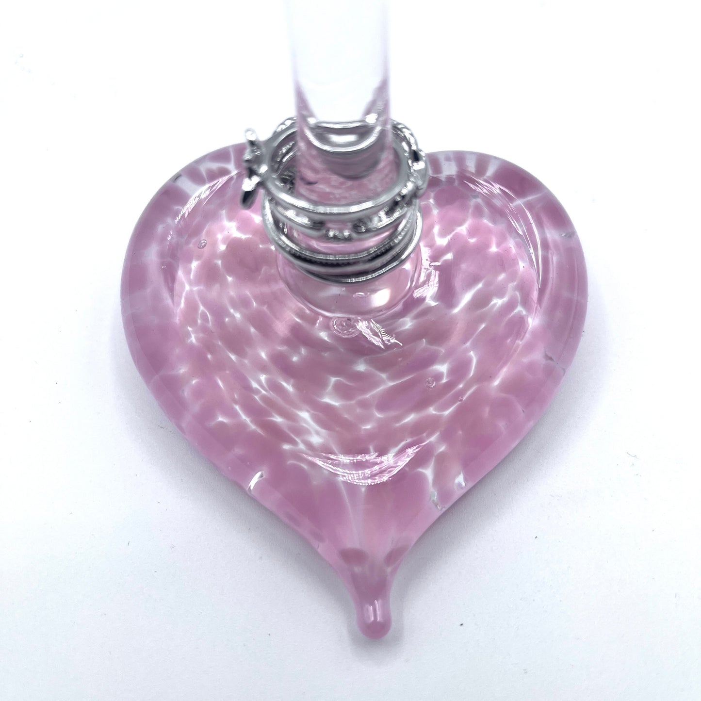 Glass Heart Ring Stand and Jewelry Holder