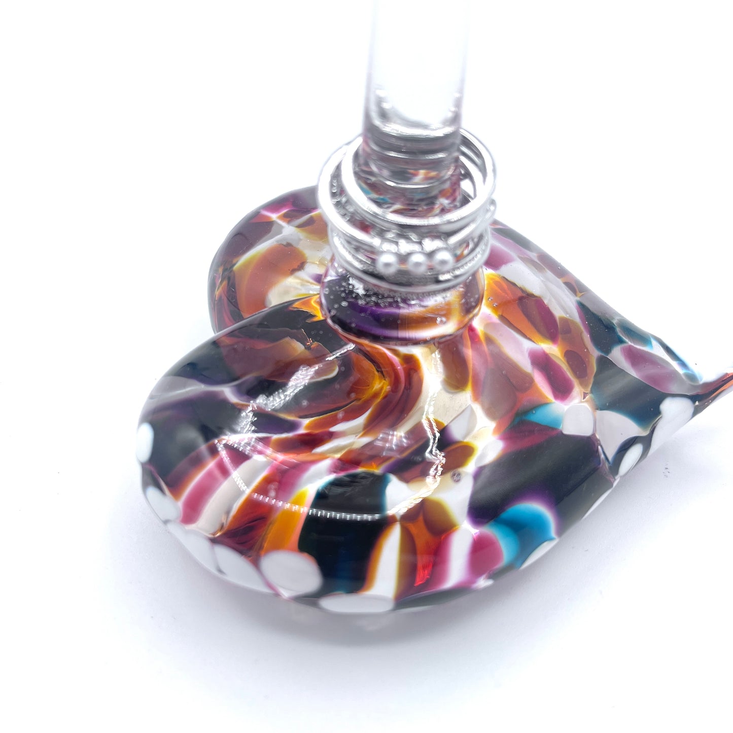Glass Heart Ring Stand and Jewelry Holder