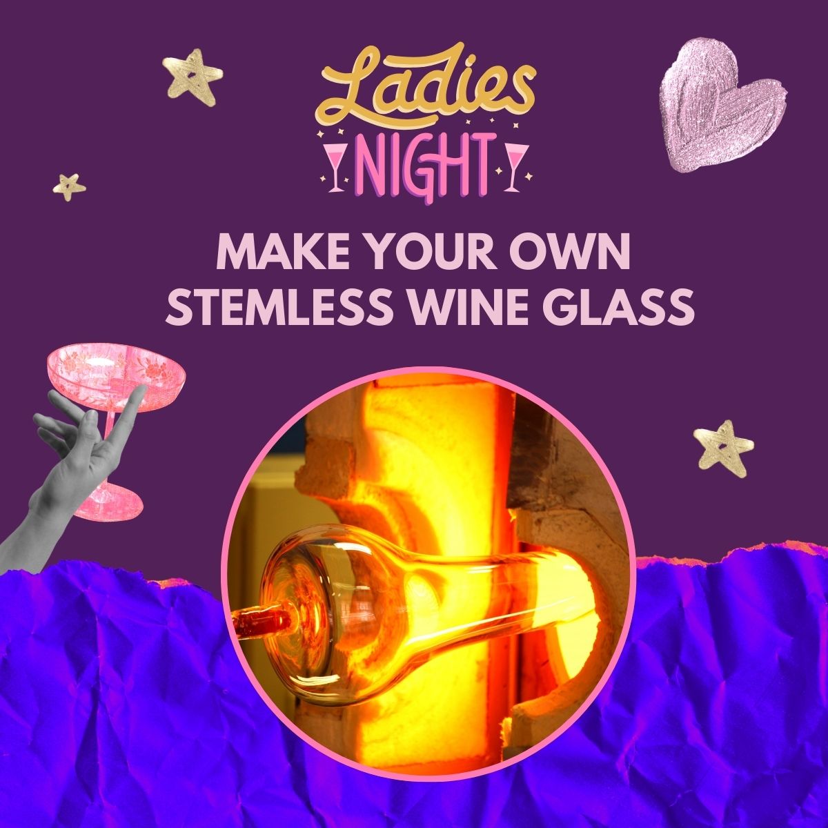 Ladies Night Make Your Own Stemless Wine Glass