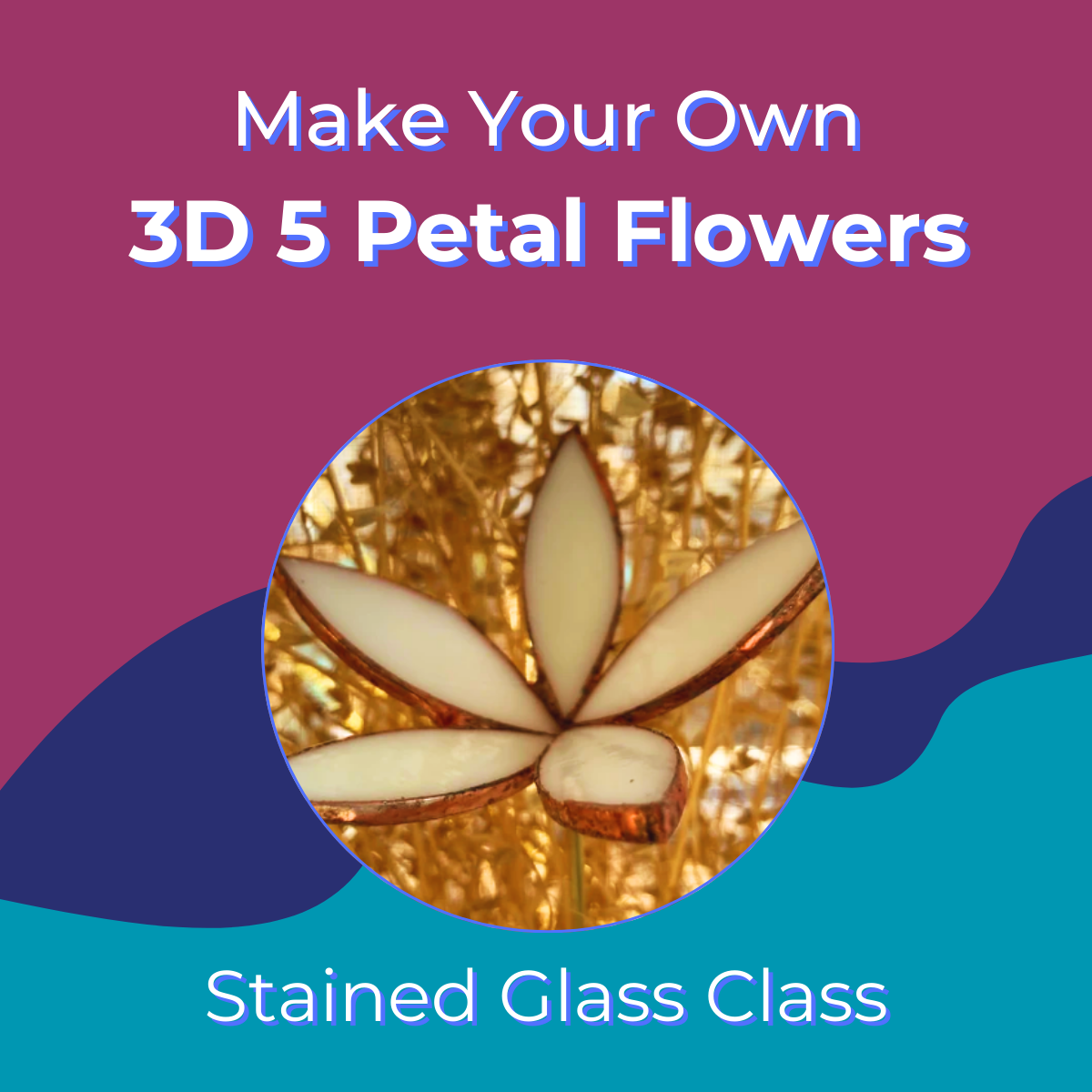 5 petal 3D flowers from precut petals (~2-3 flowers)