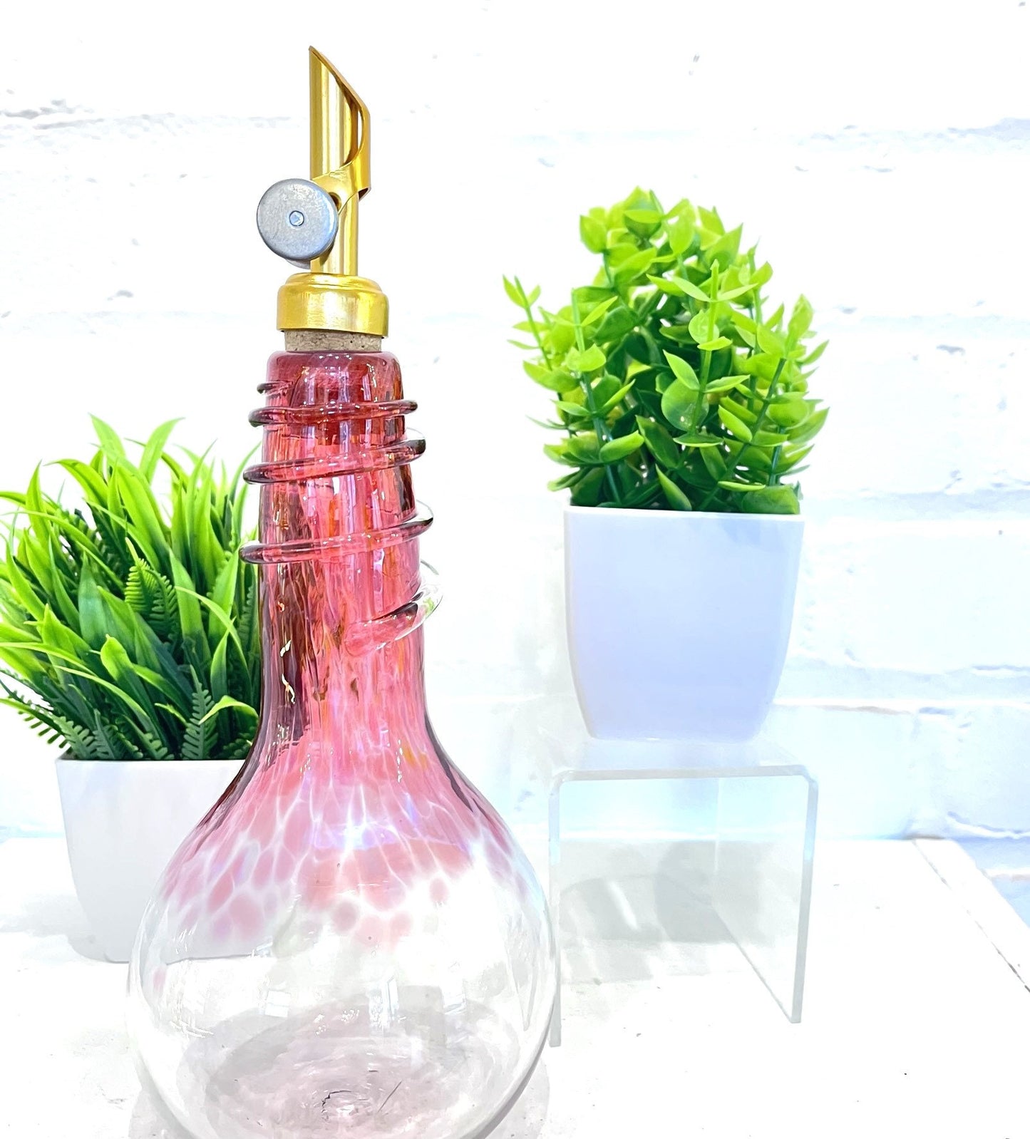Olive Oil & Vinegar Spiral Neck Drizzler Cruet Bottle