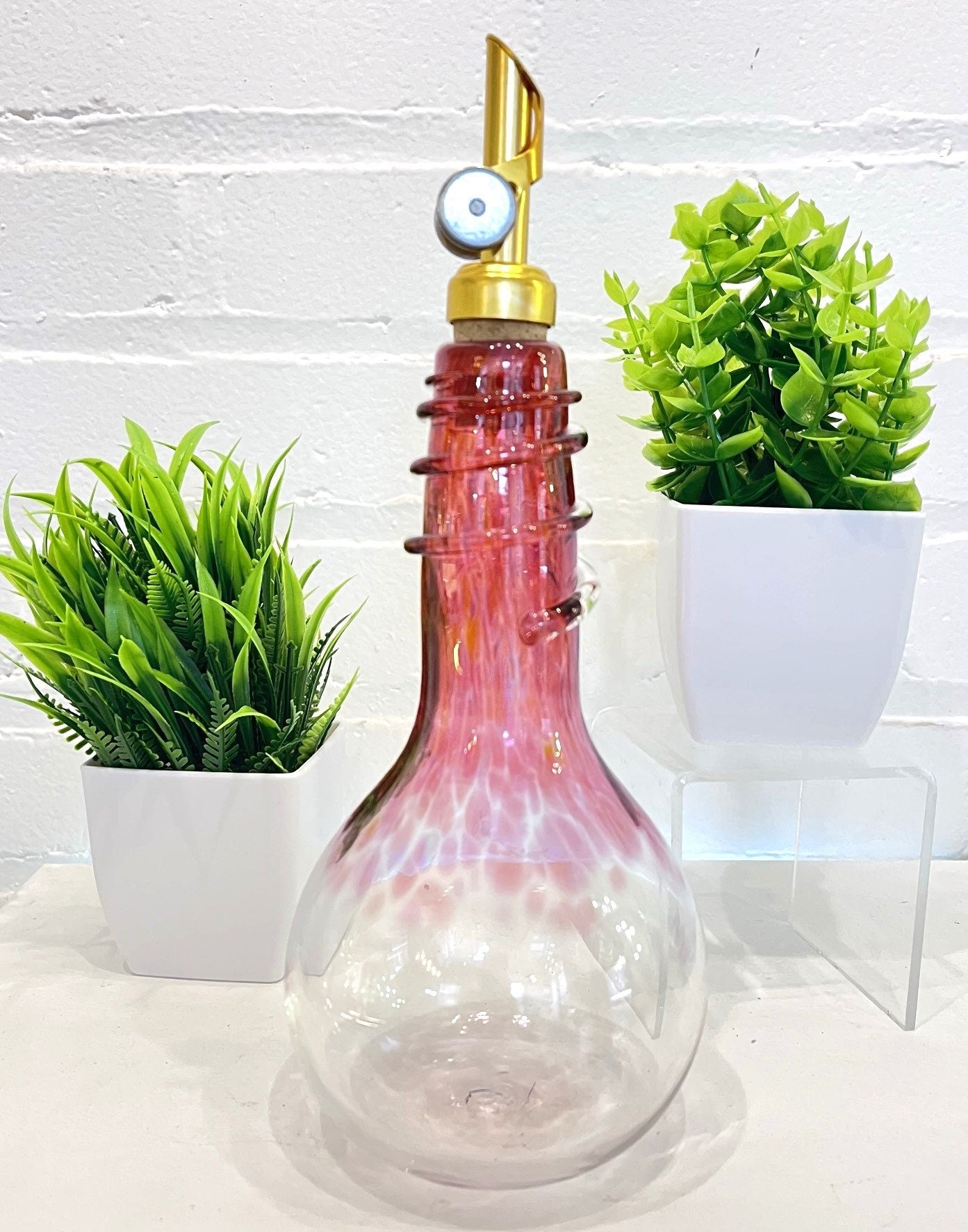 Olive Oil & Vinegar Spiral Neck Drizzler Cruet Bottle
