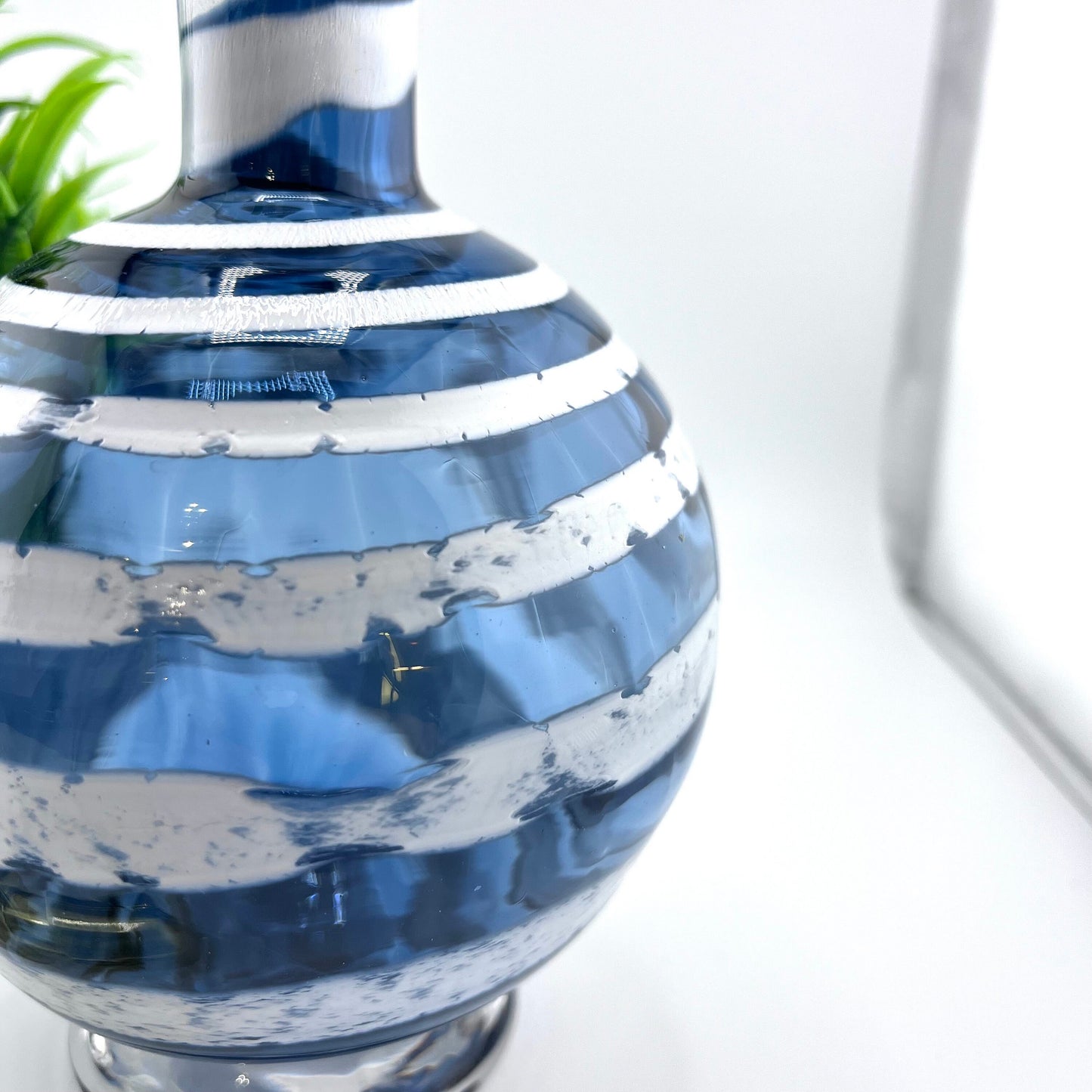 Steel Blue Boho Spiral Soap Dispenser | Vanity Bottle | Ready to Ship