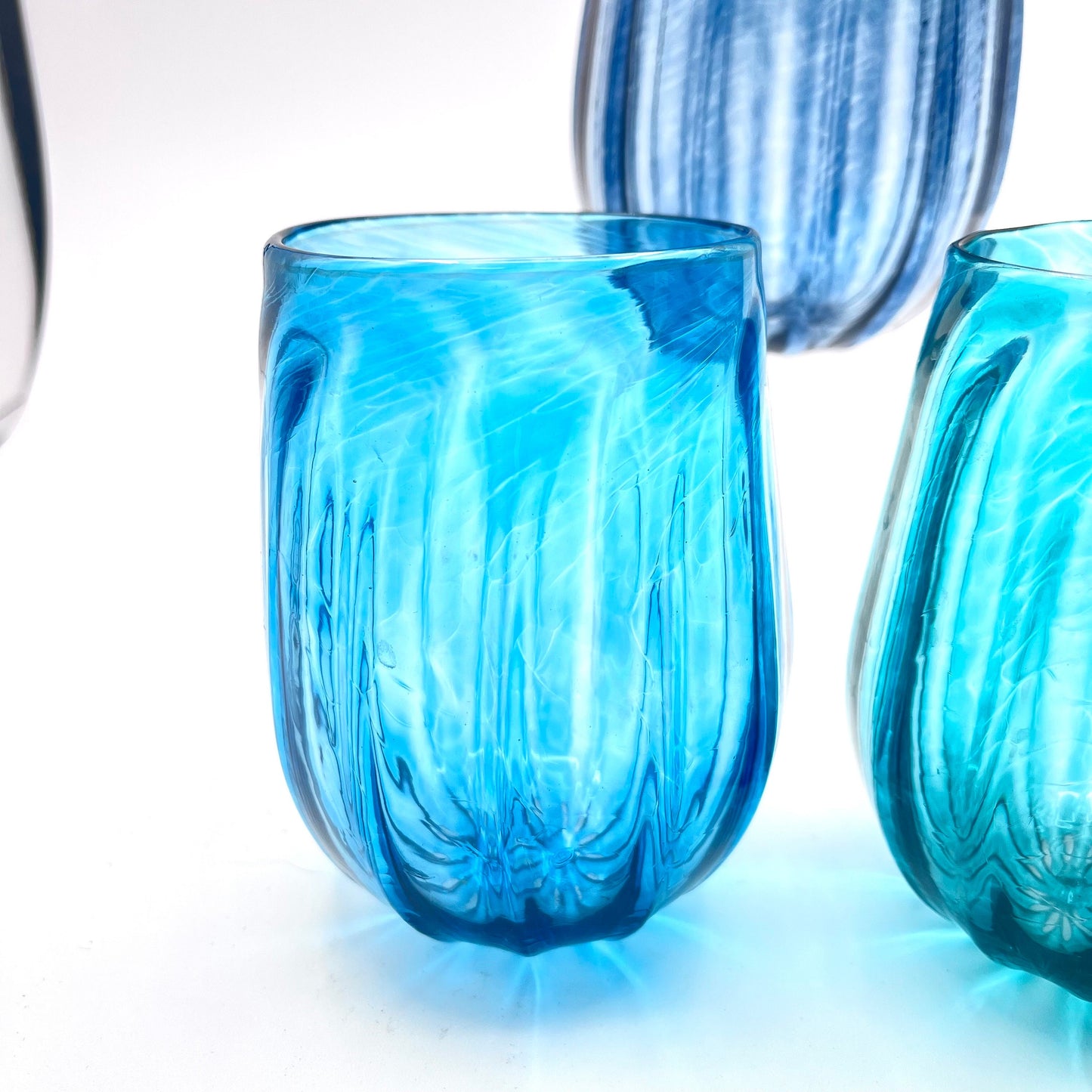 |Stemless Wine Glasses | Sea Dream | Hand Blown Glass Made in Rhode Island