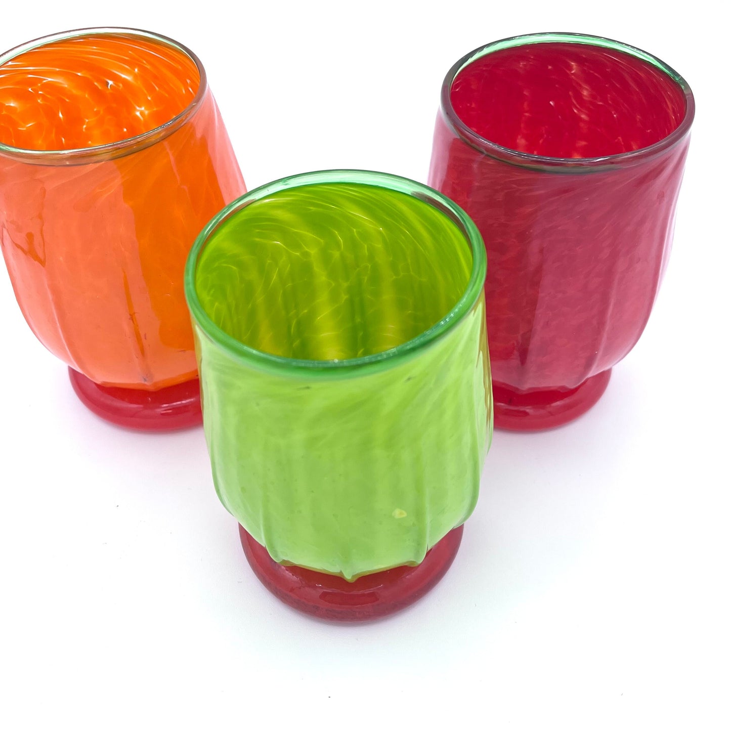 Gourdy Glasses |Stemless Wine Glasses | Hand Blown Glass Made in Rhode Island.