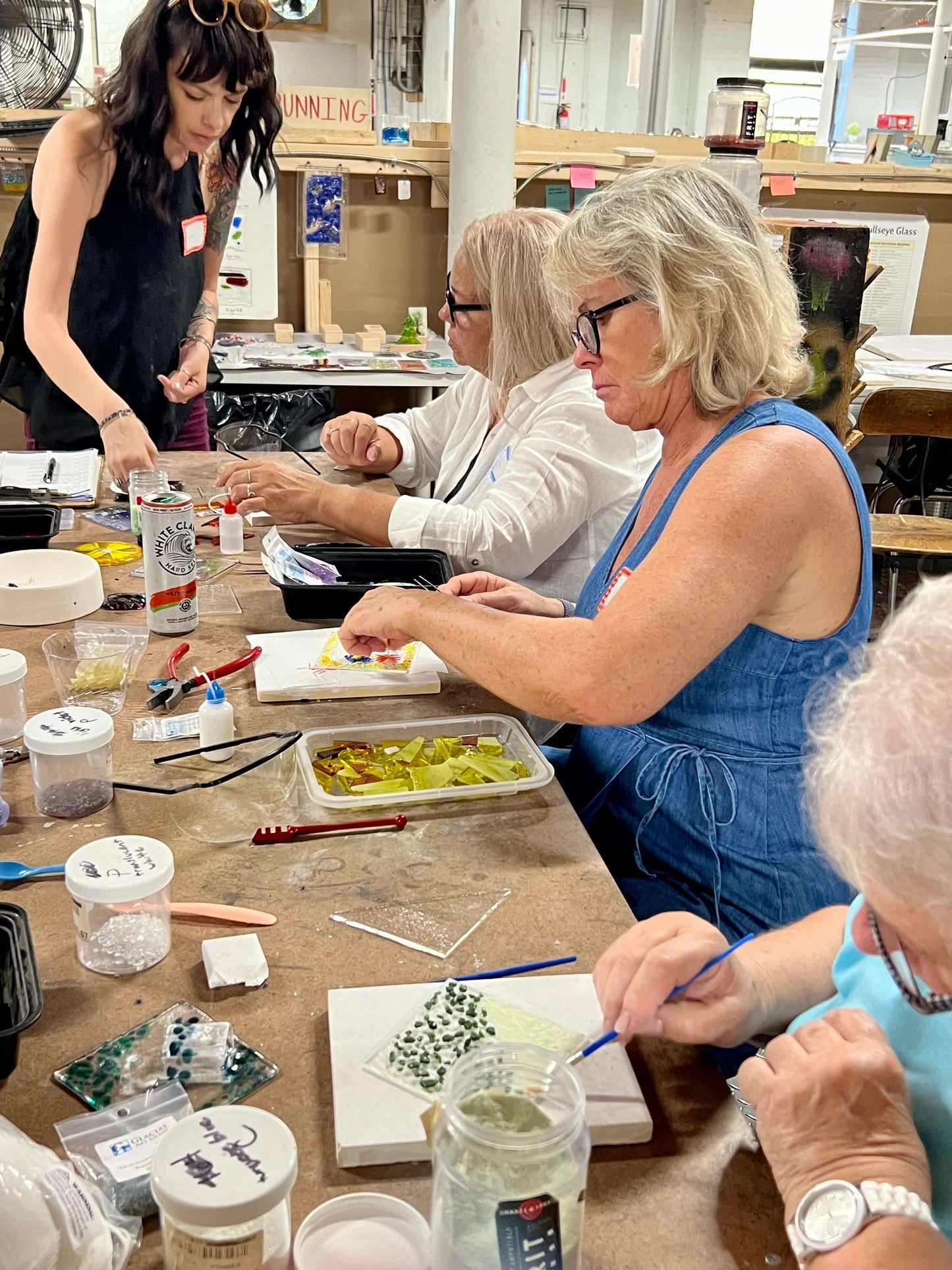 fused glass garden stakes