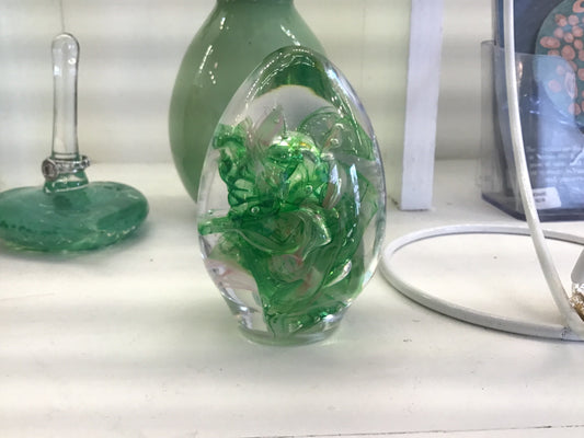 Green paperweight