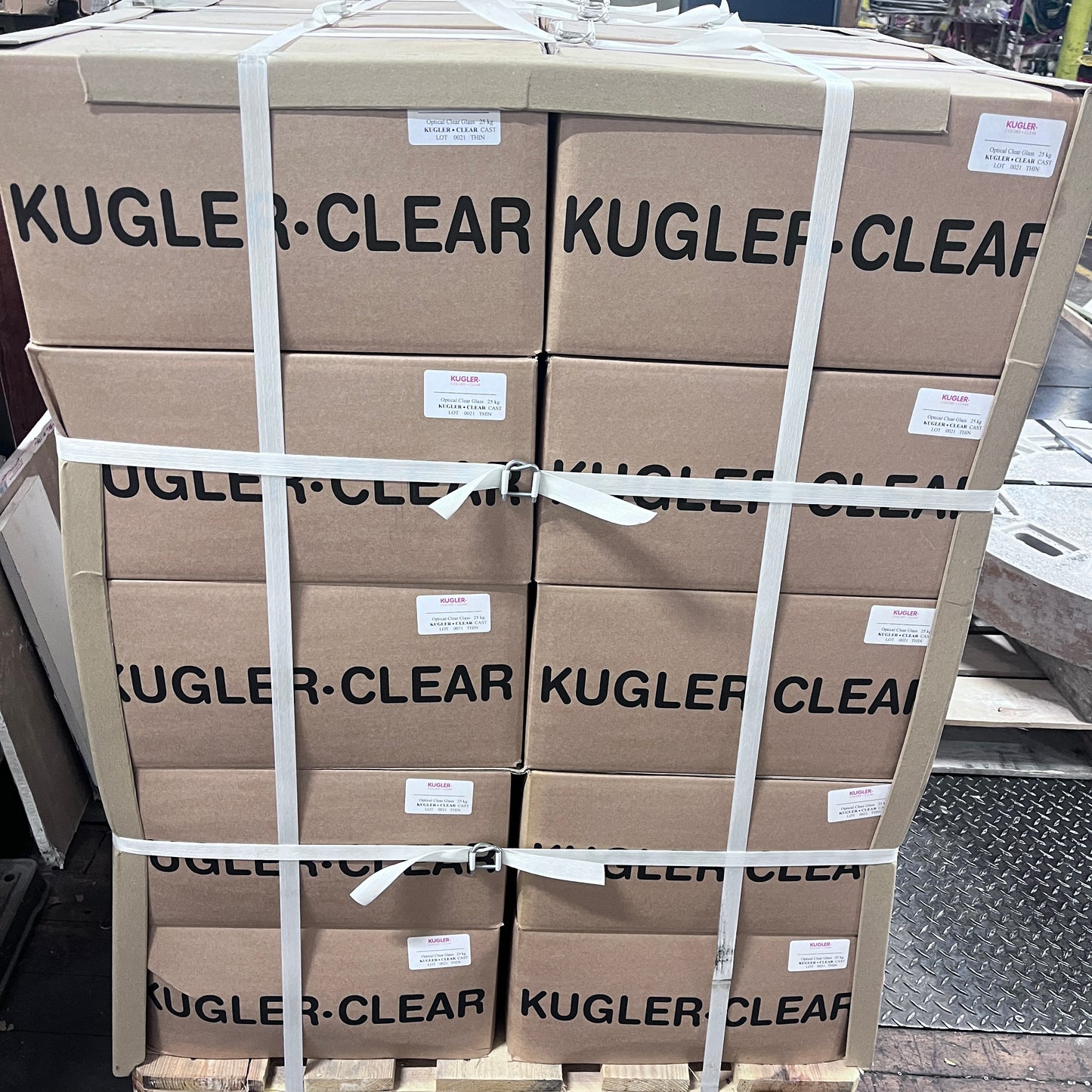 Clear Kugler Cullet for Glass Blowing, Casting, Mosaic | 96 COE