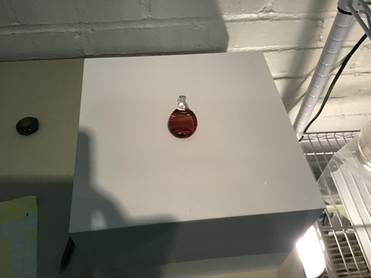 Red flat twist pendant