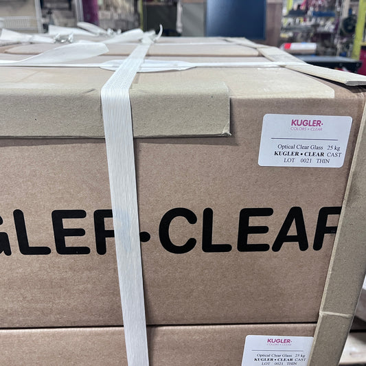 Clear Kugler Cullet for Glass Blowing, Casting, Mosaic | 96 COE