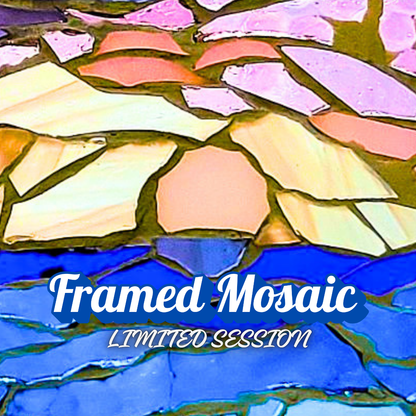 Island Night: Framed Glass Mosaic