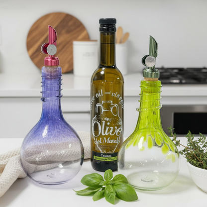 Hyacinth Oil and Vinegar Drizzler Bottles