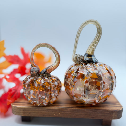 Fall Special Glass Pumpkin Harvest Gold Home Decor
