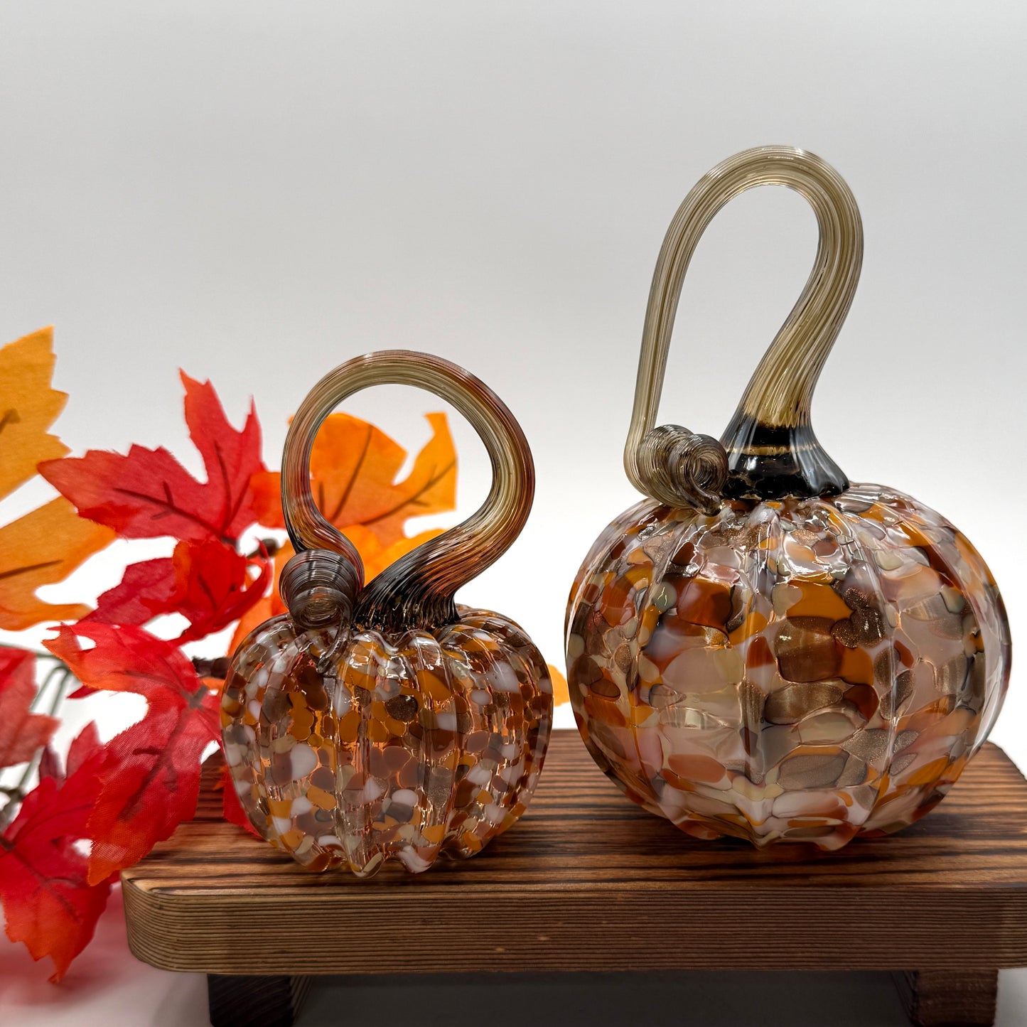 Fall Special Glass Pumpkin Harvest Gold Home Decor
