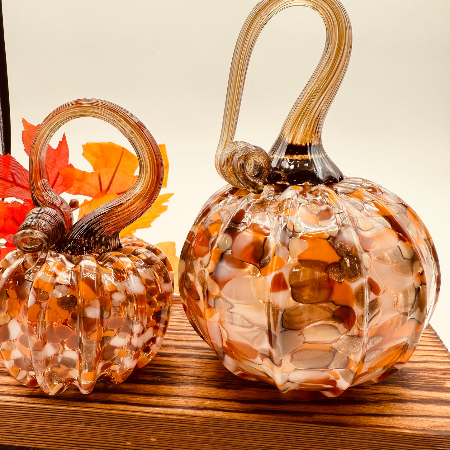 Fall Special Glass Pumpkin Harvest Gold Home Decor