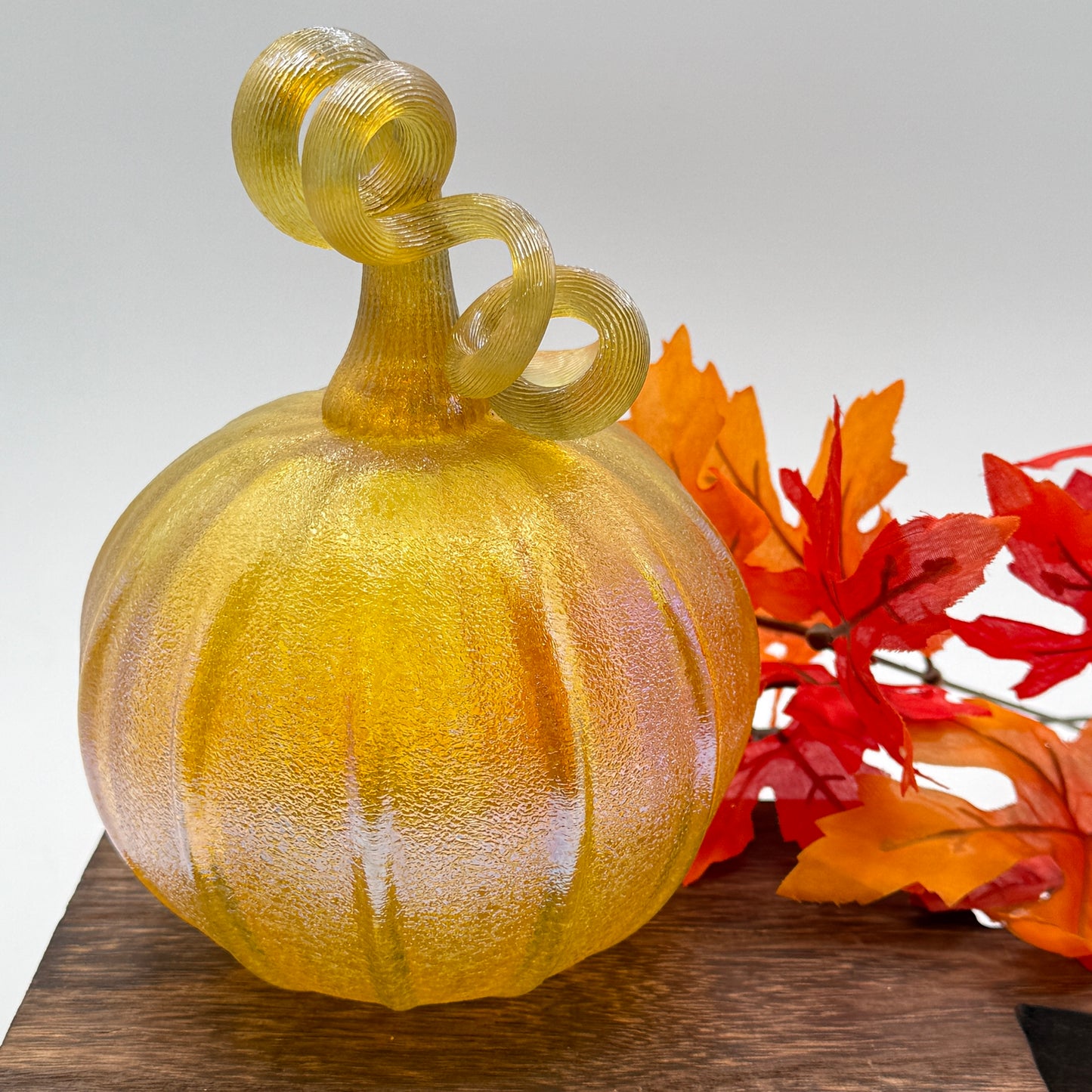 Fall Special Glass Pumpkin Golden Lustre Home Decor