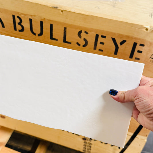 White Tekta Fusing Glass Squares Supplies COE 90