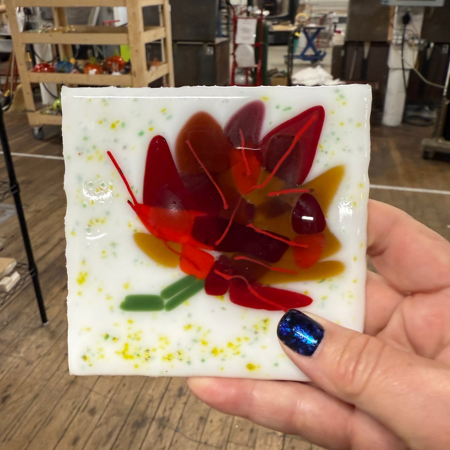 White Tekta Fusing Glass Squares Supplies COE 90